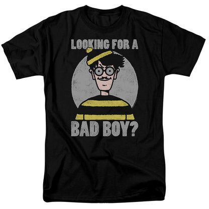 Wheres Waldo Bad Boy Mens T Shirt Black Officially Licensed