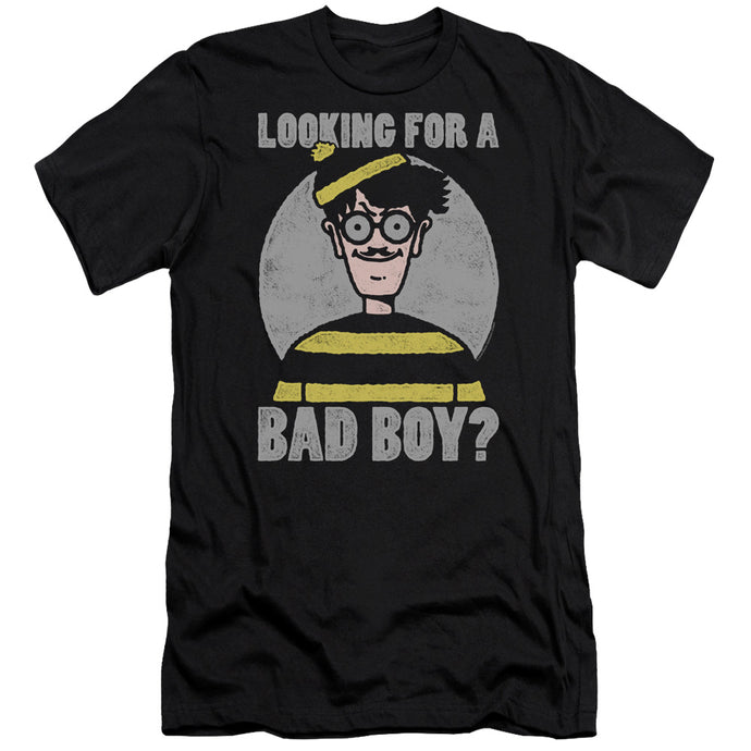 Wheres Waldo Bad Boy Hbo Premium Bella Canvas Slim Fit Mens T Shirt Black