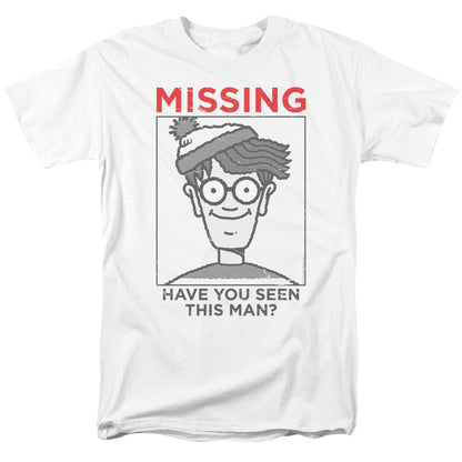 Wheres Waldo Missing Mens T Shirt White Officially Licensed