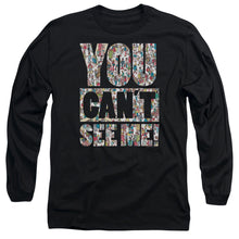 Load image into Gallery viewer, Wheres Waldo See Me Mens Long Sleeve Shirt Black