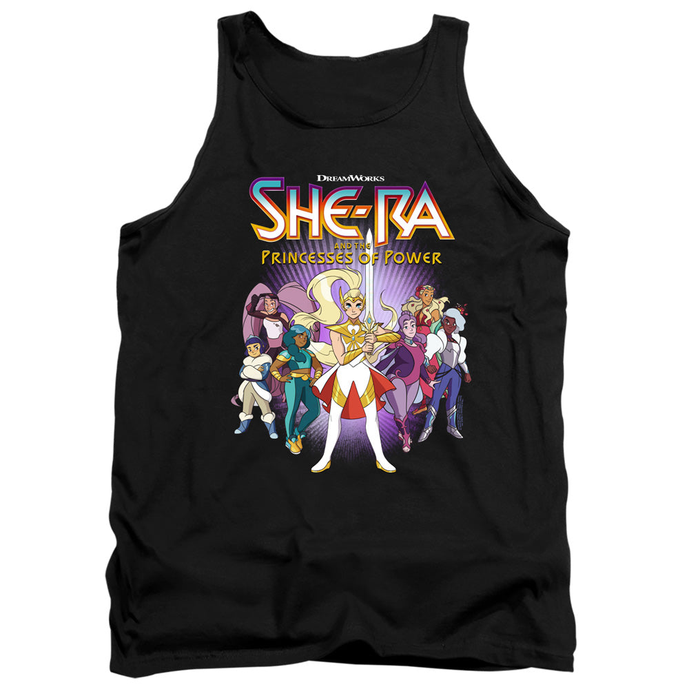 She Ra Hero Huddle Mens Tank Top Shirt Black