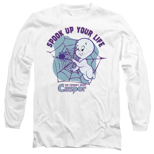 Casper Spook Up Your Life Mens Long Sleeve Shirt White