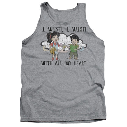 Dragon Tales I Wish With All My Heart Mens Tank Top Shirt Athletic Heather