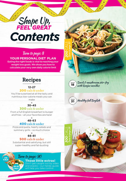 Shape Up, Feel Great - Lose 14lbs In 30 Days, 106 Recipes, 200 Calorie Meals, Healthy Snacks, Diet Plan, Gluten-Free Treats, 30 Day Flat Ab Workout, Tracking Calories Guide & More! (Digest Sized)