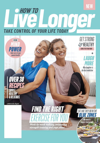 How To Live Longer - 30+ Recipes, Get Strong & Healthy, Mental Health, Blue Zones, Age Well, Midlife Checklist, Prevent Diseases, Diets, Week-By-Week Walking, Swimming, Strength Training & Yoga Plans!