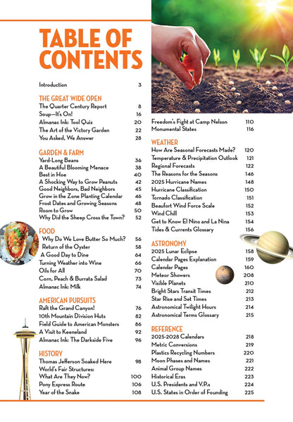 American Farmers Almanac 2025 - Weather Forecasts, Gardening Guides, Astronomical Events, Historical Interests, Travel Ideas, Household Tips, Reference, Growing Seasons, Precipitation Outlook & More!