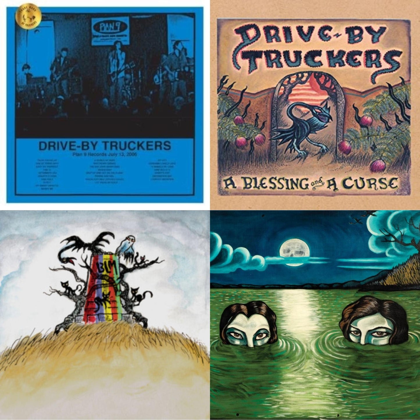 Drive-By Truckers - Plan 9 Records July 13, 2006 (3LP) & Blessing & A Curse (Clear With Purple Splatter LP Vinyl/Limited Edition/180G) & New Ok (Red LP Vinyl) & English Oceans (10-Year Edition) (2LP/Sea-Glass Blue W/ D-Side Etching)