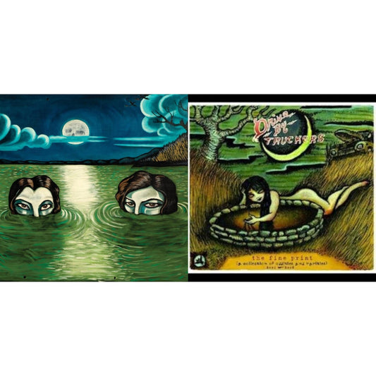 Drive-By Truckers - Fine Print (Clear With Green Splatter Vinyl/Limited Edition/2LP/180G) & English Oceans (10-Year Edition) (2LP/Sea-Glass Blue W/ D-Side Etching)