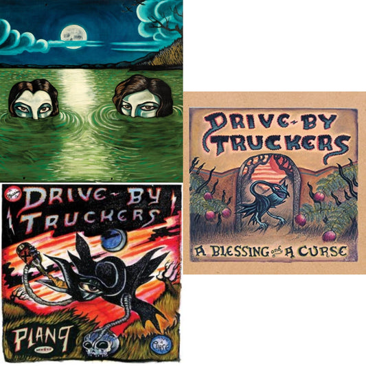 Drive-By Truckers - Blessing & A Curse (Clear With Purple Splatter LP Vinyl/Limited Edition/180G) & Plan 9 Records July 13, 2006 (3LP) & English Oceans (10-Year Edition) (2LP/Sea-Glass Blue W/ D-Side Etching)