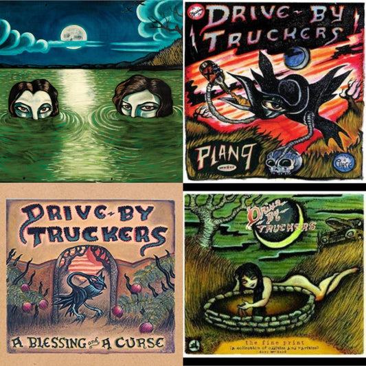 Drive-By Truckers - Blessing & A Curse (Clear With Purple Splatter LP Vinyl/Limited Edition/180G) & Fine Print (Clear With Green Splatter Vinyl/Limited Edition/2LP/180G) & Plan 9 Records July 13, 2006 (3LP) & English Oceans (10-Year Edition)