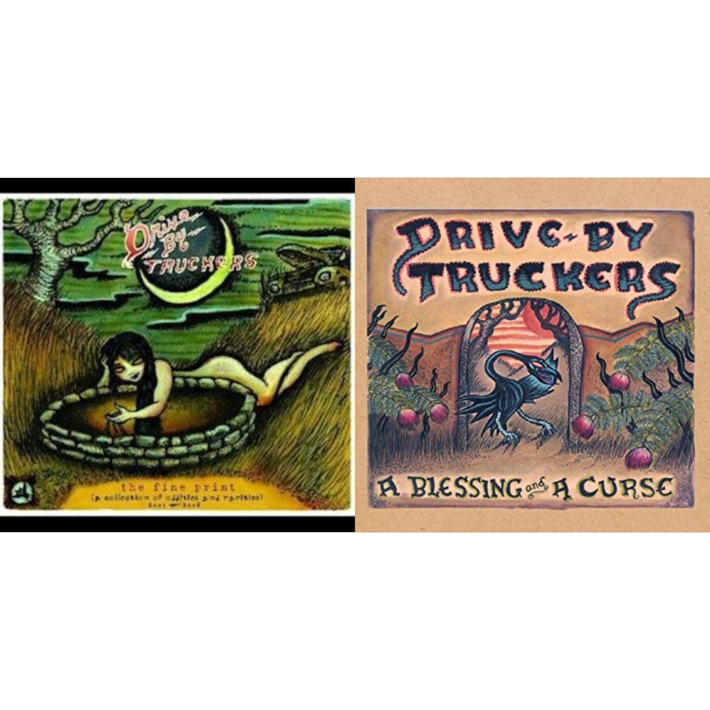 Drive-By Truckers - Fine Print (Clear With Green Splatter Vinyl/Limited Edition/2LP/180G) & Blessing & A Curse (Clear With Purple Splatter LP Vinyl/Limited Edition/180G)