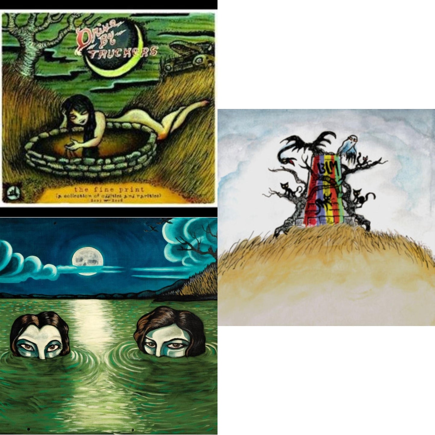 Drive-By Truckers - Fine Print (Clear With Green Splatter Vinyl/Limited Edition/2LP/180G) & New Ok (Red LP Vinyl) & English Oceans (10-Year Edition) (2LP/Sea-Glass Blue W/ D-Side Etching)