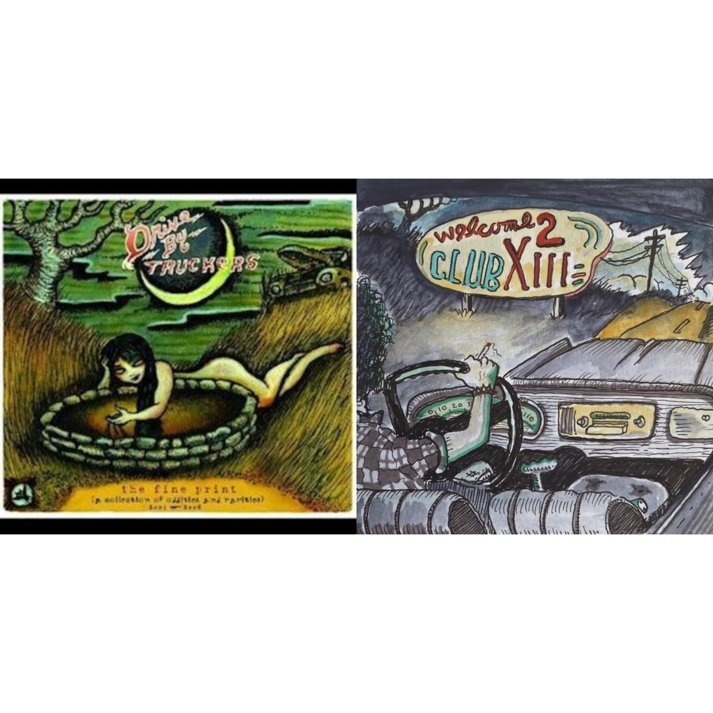 Drive-By Truckers - Fine Print (Clear With Green Splatter Vinyl/Limited Edition/2LP/180G) & Welcome 2 Club Xiii