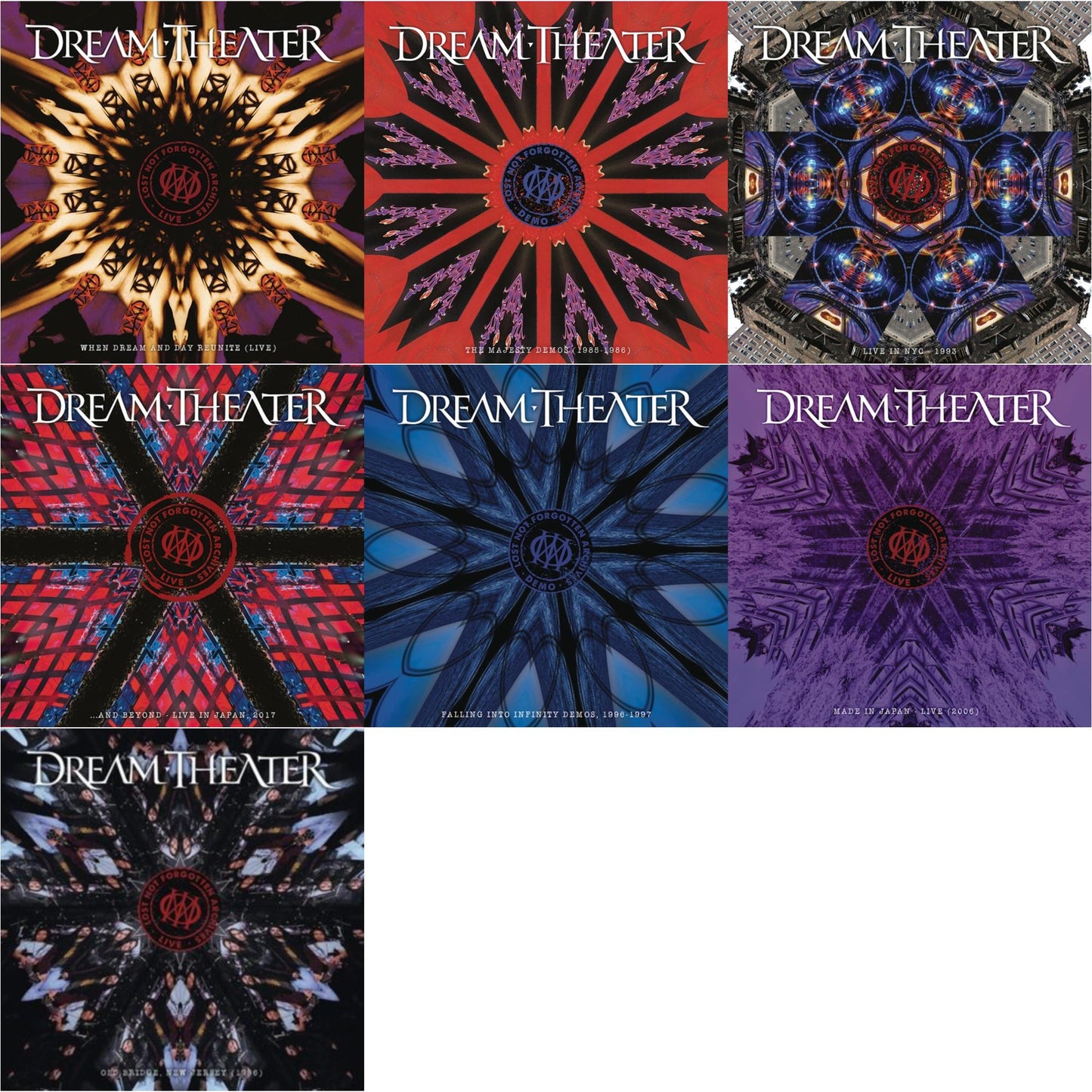 Dream Theater - Lost Not Forgotten Archives: When Dream And Day Reunite (Live) (2LP/CD) & Lost Not Forgotten Archives: The Majesty Demos (1985-1986) (2LP/CD) & Lost Not Forgotten Archives: Live In Nyc - 1993 (3LP/2CD) & Lost Not Forgotten Archives: