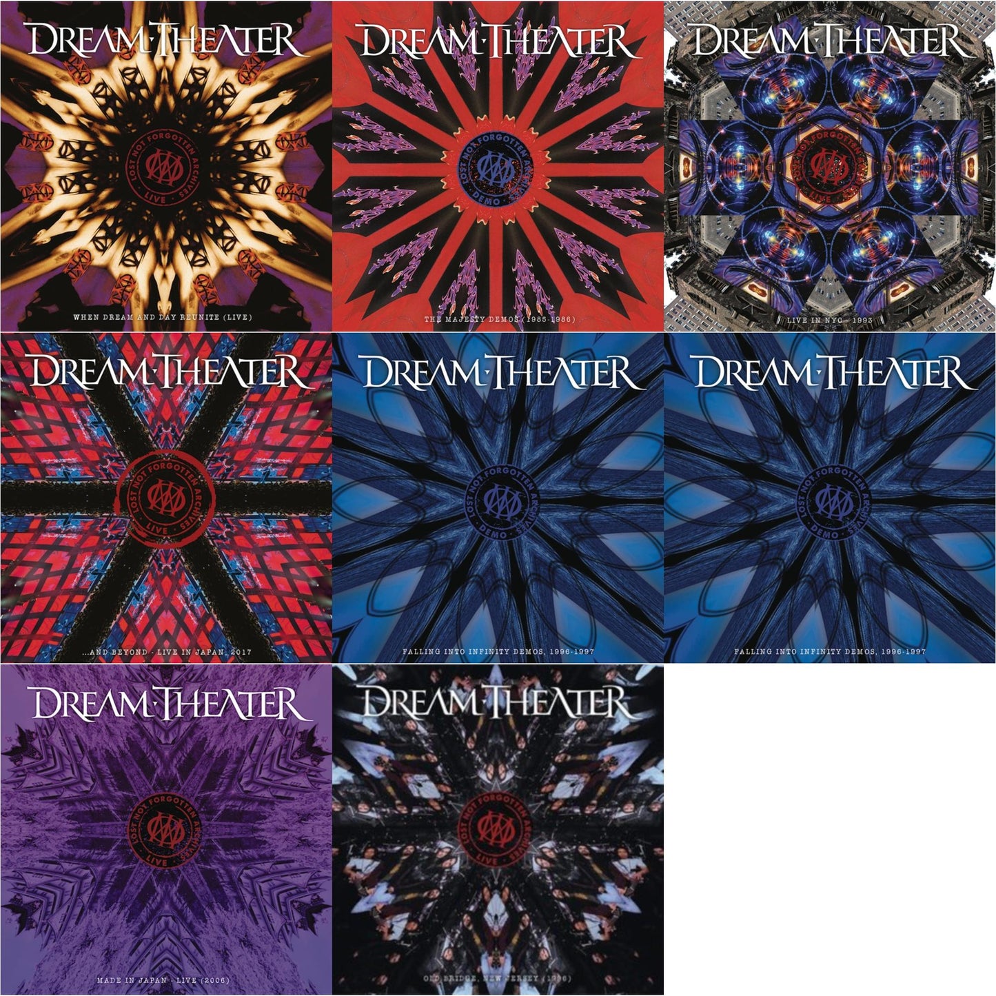 Dream Theater - Lost Not Forgotten Archives: When Dream And Day Reunite (Live) (2LP/CD) & Lost Not Forgotten Archives: The Majesty Demos (1985-1986) (2LP/CD) & Lost Not Forgotten Archives: Live In Nyc - 1993 (3LP/2CD) & Lost Not Forgotten Archives: