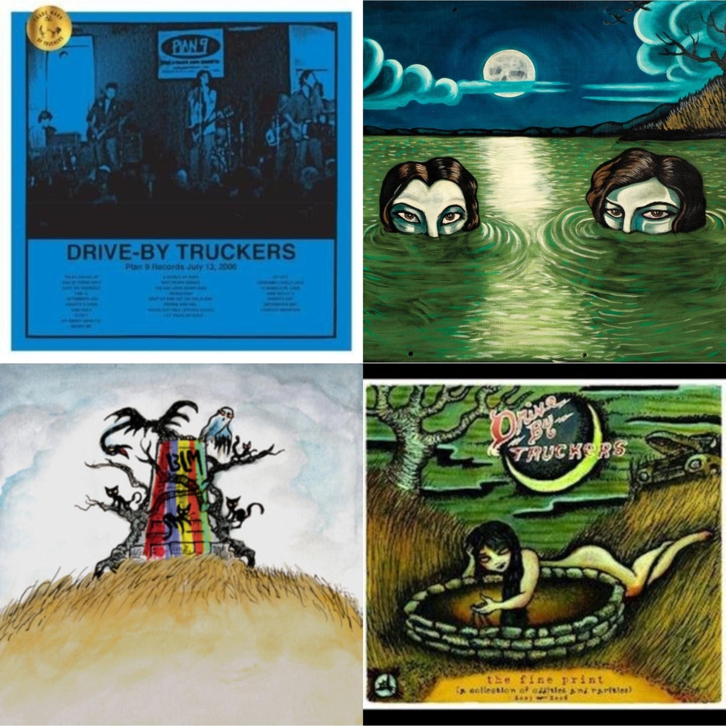 Drive-By Truckers - Plan 9 Records July 13, 2006 (3LP) & English Oceans (10-Year Edition) (2LP/Sea-Glass Blue W/ D-Side Etching) & New Ok (Red LP Vinyl) & Fine Print (Clear With Green Splatter Vinyl/Limited Edition/2LP/180G)