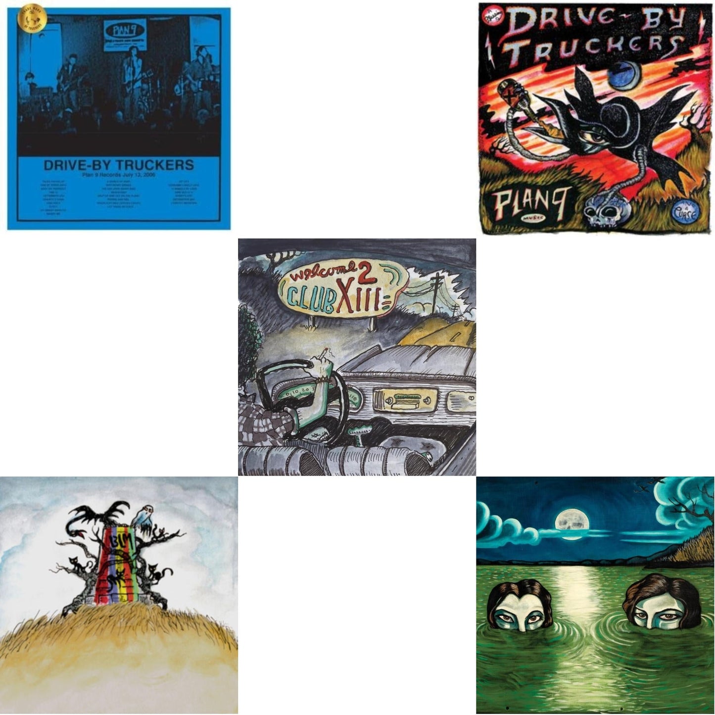 Drive-By Truckers - Plan 9 Records July 13, 2006 (3LP) & New Ok (Red LP Vinyl) & Welcome 2 Club Xiii & Plan 9 Records July 13, 2006 (3LP) & English Oceans (10-Year Edition) (2LP/Sea-Glass Blue W/ D-Side Etching)