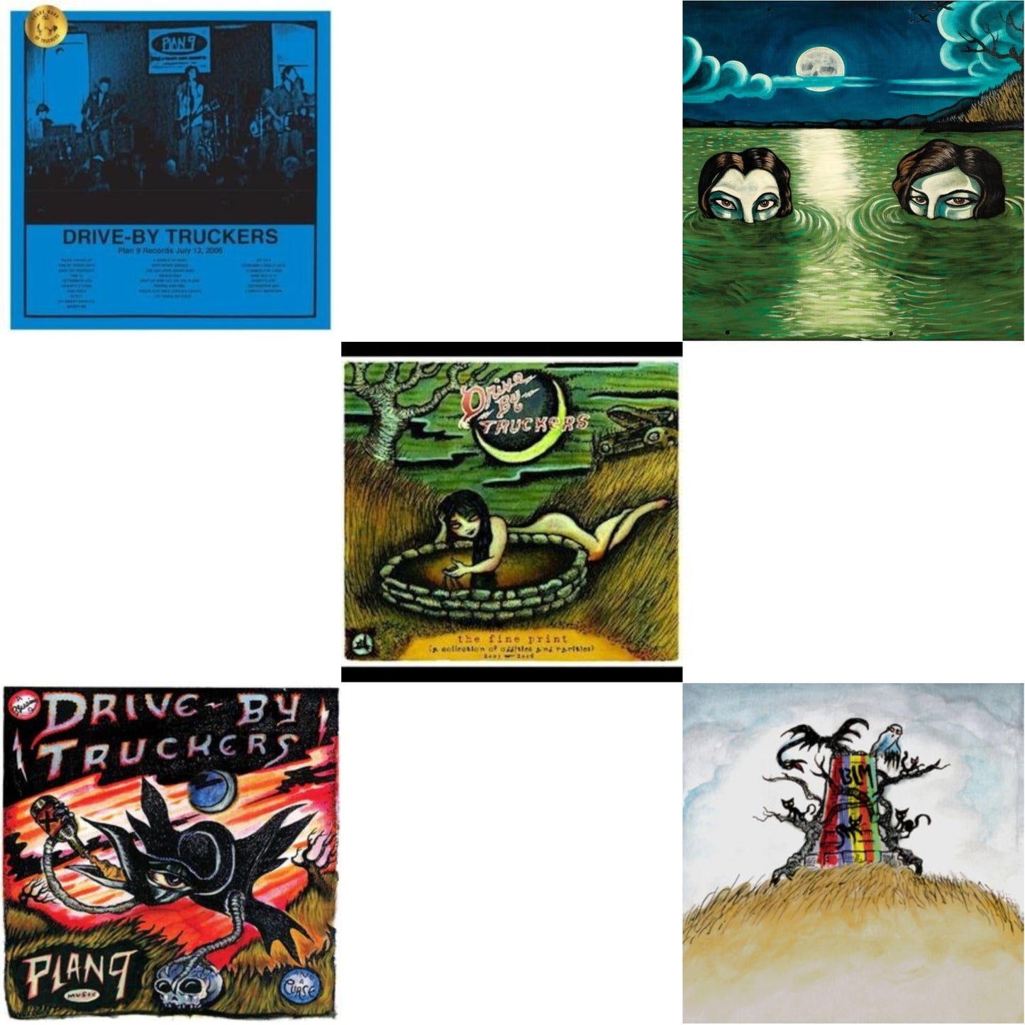 Drive-By Truckers - Plan 9 Records July 13, 2006 (3LP) & Plan 9 Records July 13, 2006 (3LP) & Fine Print (Clear With Green Splatter Vinyl/Limited Edition/2LP/180G) & English Oceans (10-Year Edition) (2LP/Sea-Glass Blue W/ D-Side Etching) & New Ok