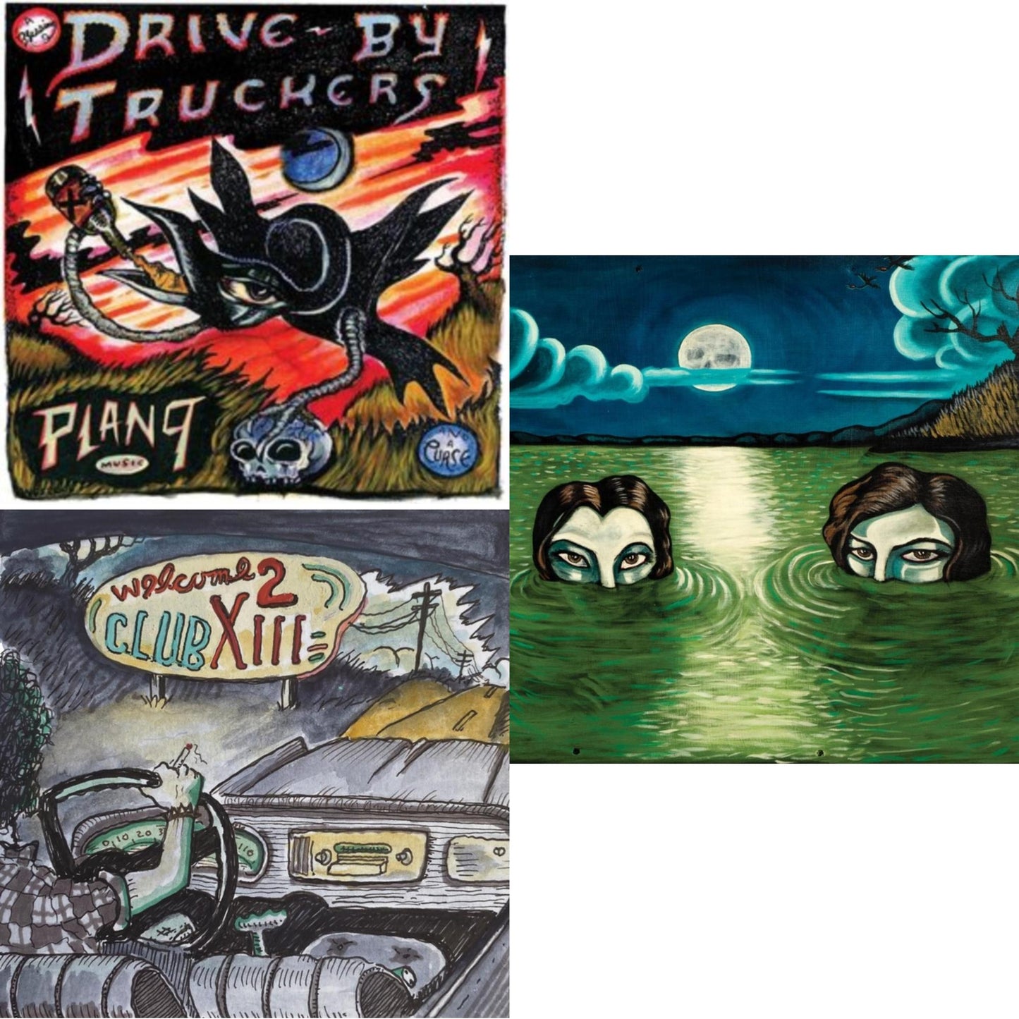 Drive-By Truckers - Plan 9 Records July 13, 2006 (3LP) & Welcome 2 Club Xiii & English Oceans (10-Year Edition) (2LP/Sea-Glass Blue W/ D-Side Etching)