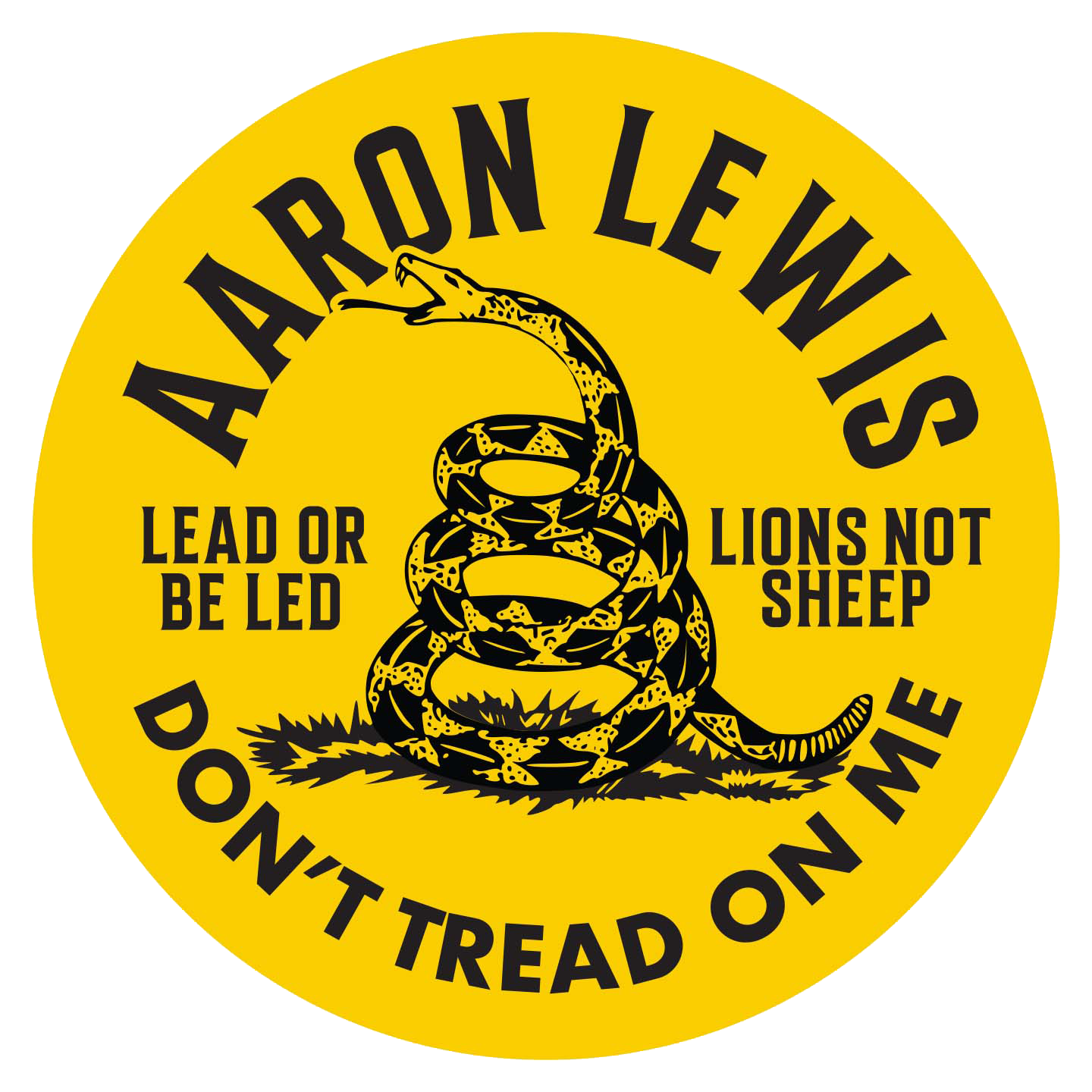 Aaron Lewis Don't Tread on Me Sticker