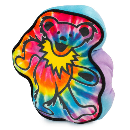 Grateful Dead Dancing Bear Tie Dye Multi Color Plush Squeaker Dog Toy
