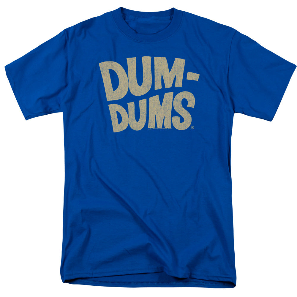 Dum Dums Distressed Logo Mens T Shirt Royal Blue