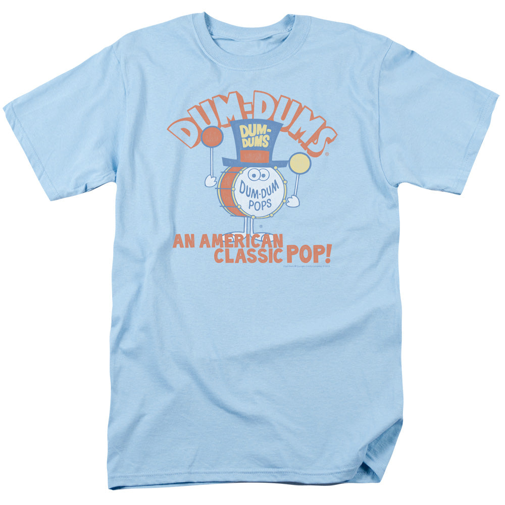 Dum Dums Classic Pop Mens T Shirt Light Blue