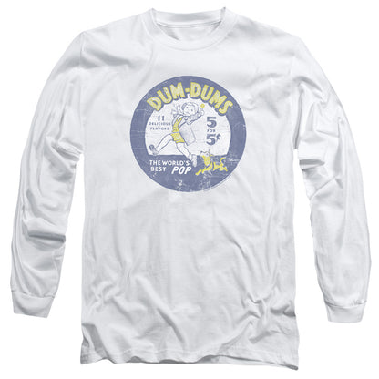 Dum Dums Pop Parade Mens Long Sleeve Shirt White