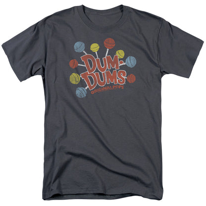 Dum Dums Original Pops Mens T Shirt Charcoal