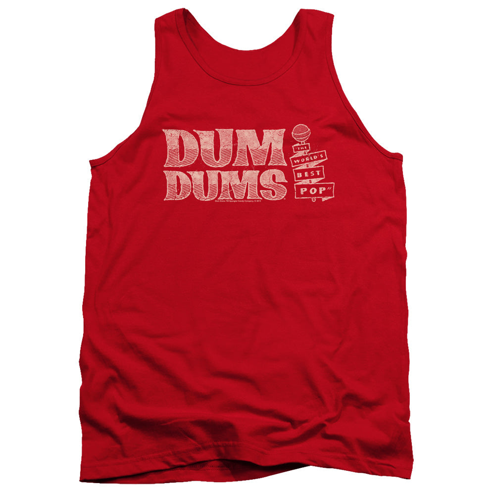 Dum Dums Worlds Best Mens Tank Top Shirt Red