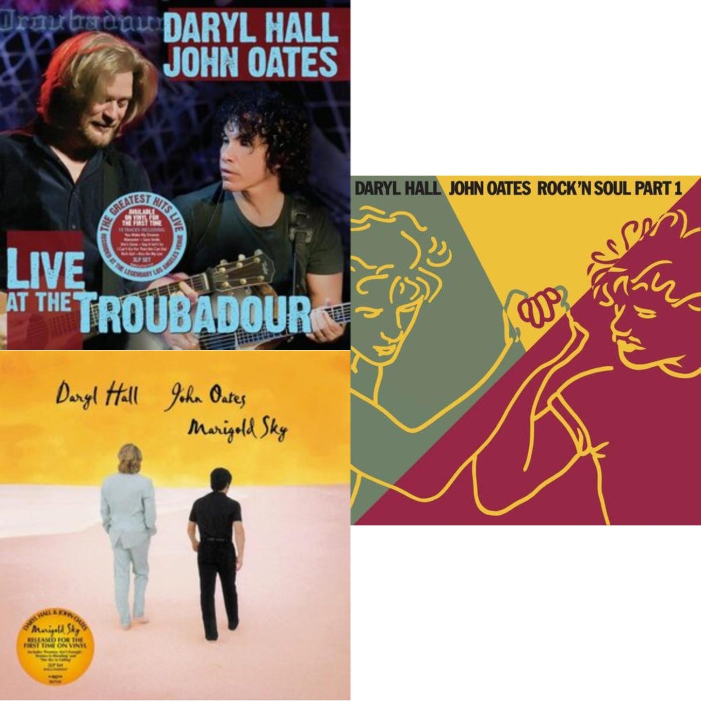 Daryl & John Oates Hall - Live At The Troubadour (3LP) & Marigold Sky (2LP) & Rock N Soul Part 1 (150G/Dl Card)