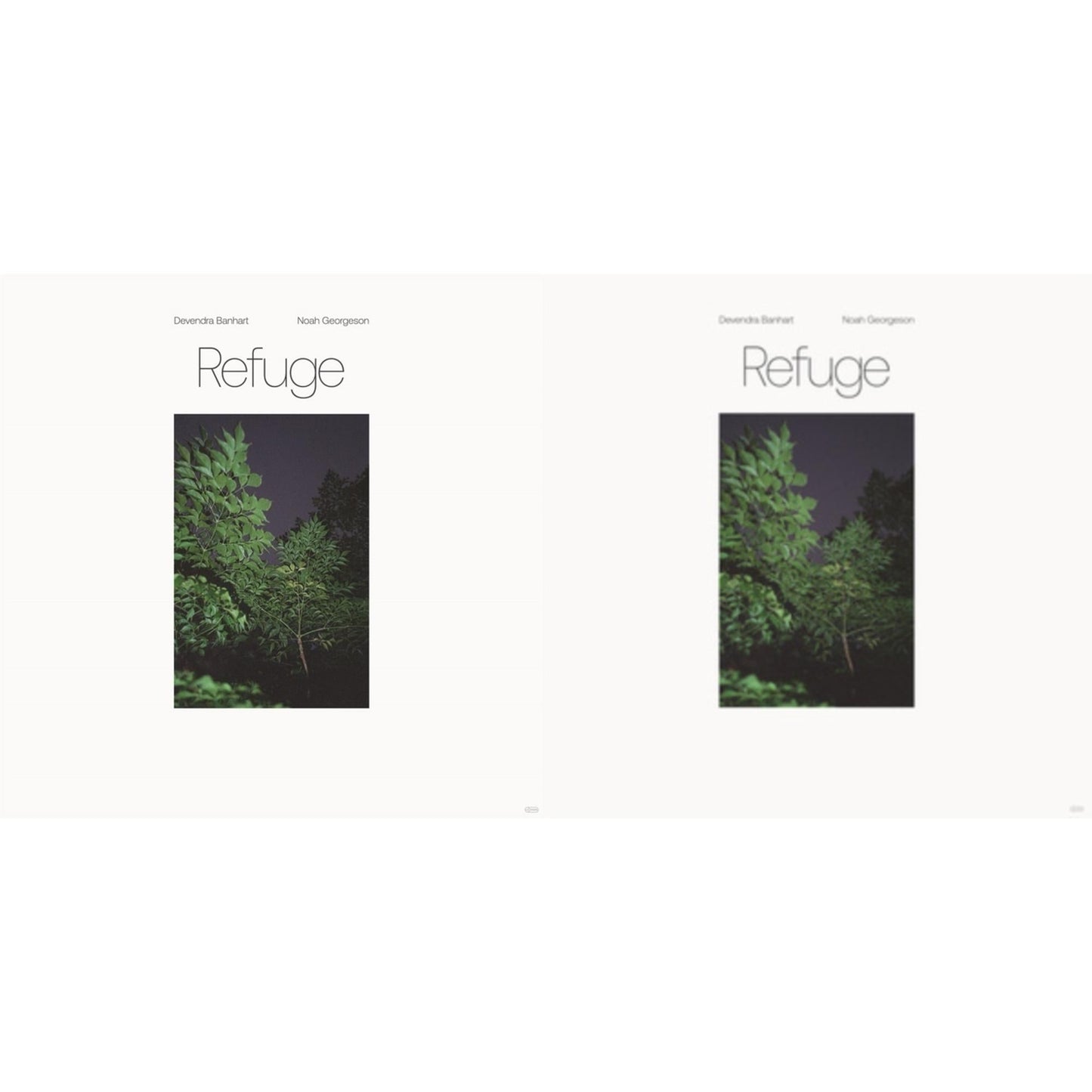 Devendra & Noah Georgeson Banhart - Refuge & Refuge (Blue Seaglass Wave Translucent LP Vinyl)