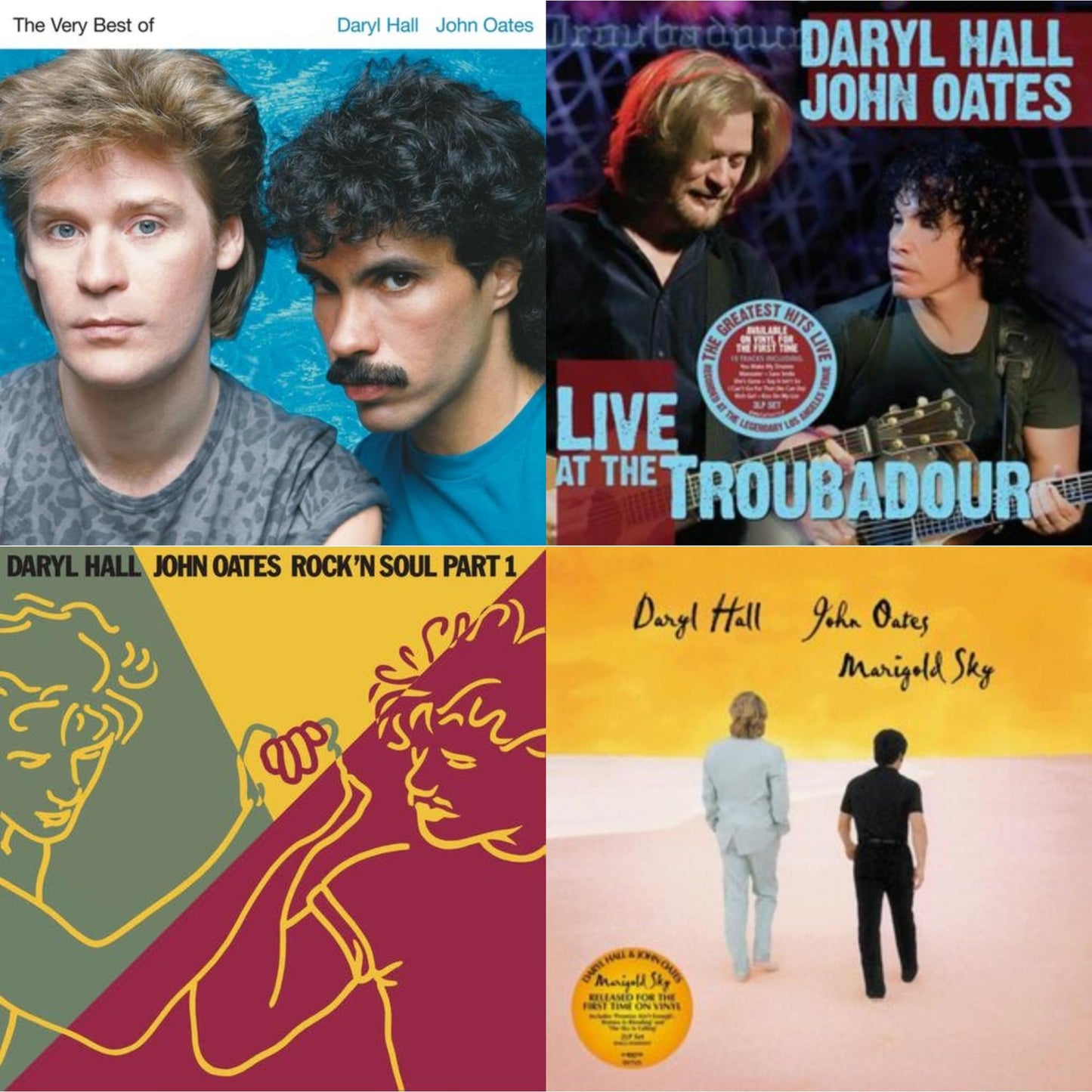 Daryl & John Oates Hall - Live At The Troubadour (3LP) & Marigold Sky (2LP) & Very Best Of Daryl Hall & John Oates & Rock N Soul Part 1 (150G/Dl Card)