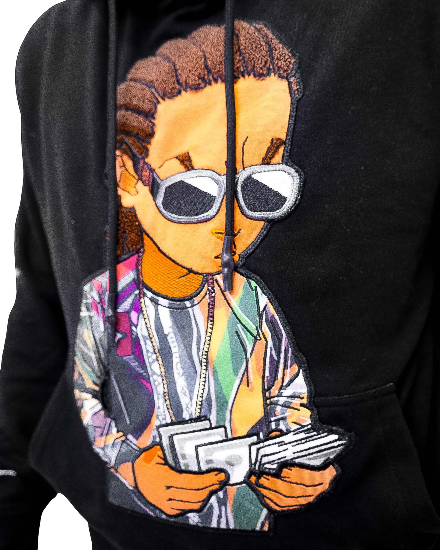 The Boondocks - Riley Smalls Black Knit Mens Hoodie