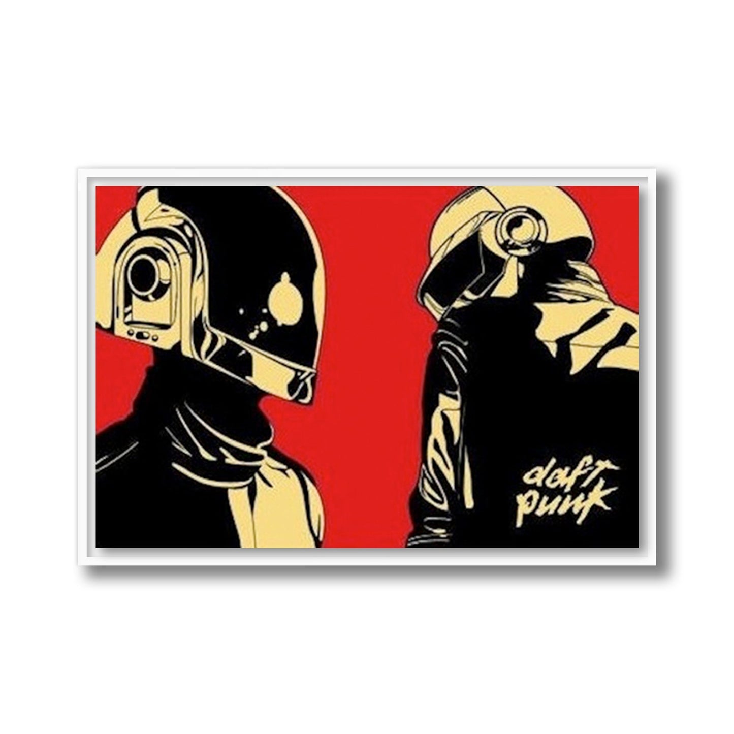 Daft Punk Red Framed Poster