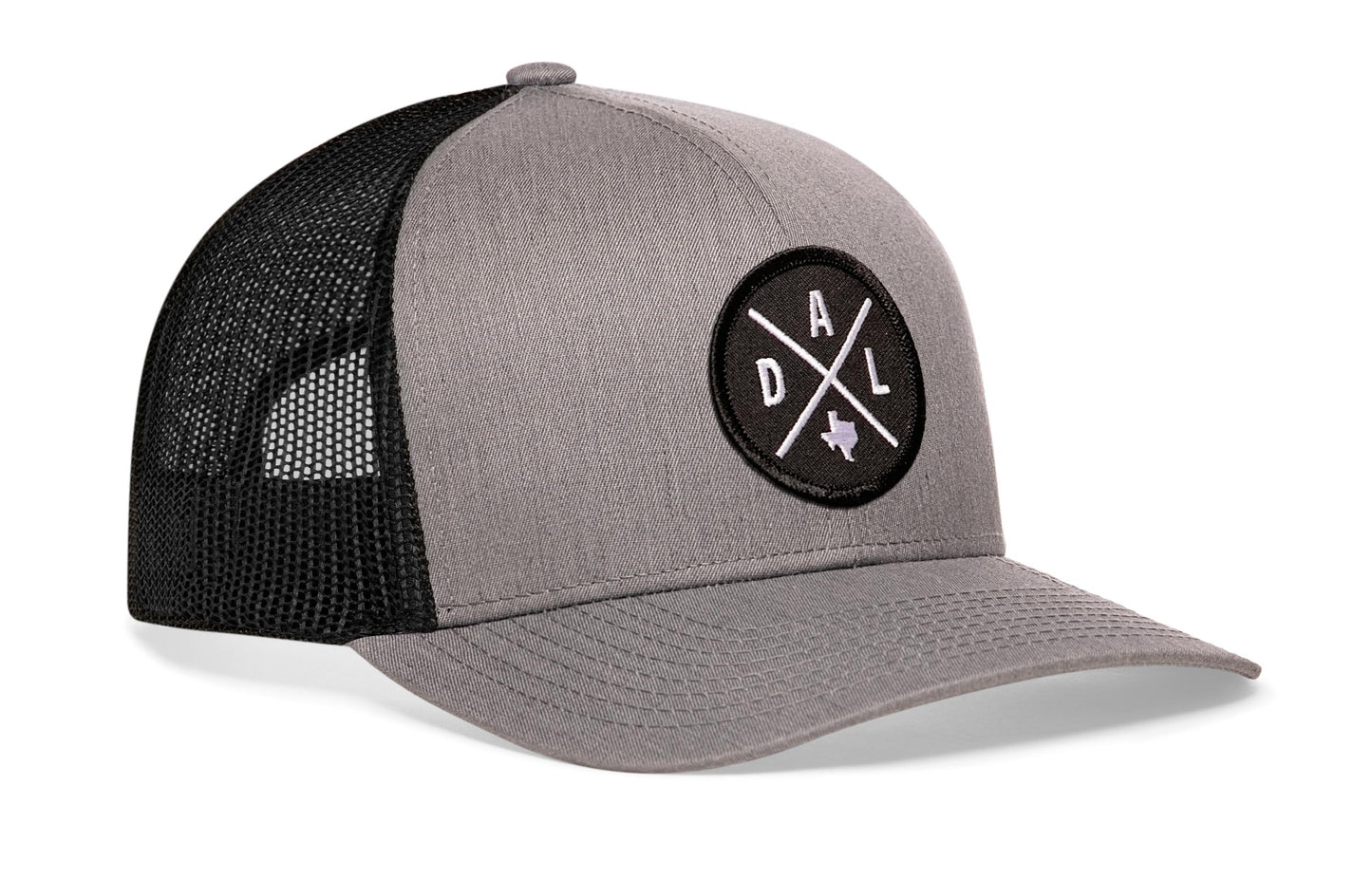 Dallas Trucker Hat  |  Gray-Black DAL X Snapback