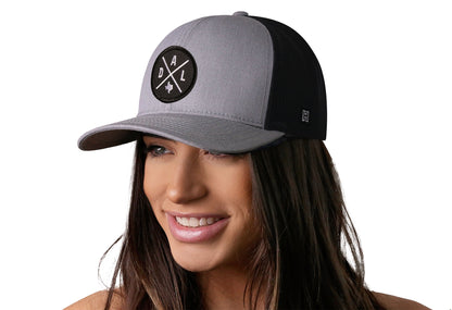 Dallas Trucker Hat  |  Gray-Black DAL X Snapback