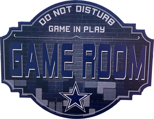 Dallas Cowboys 12" Game Room Wood Sign