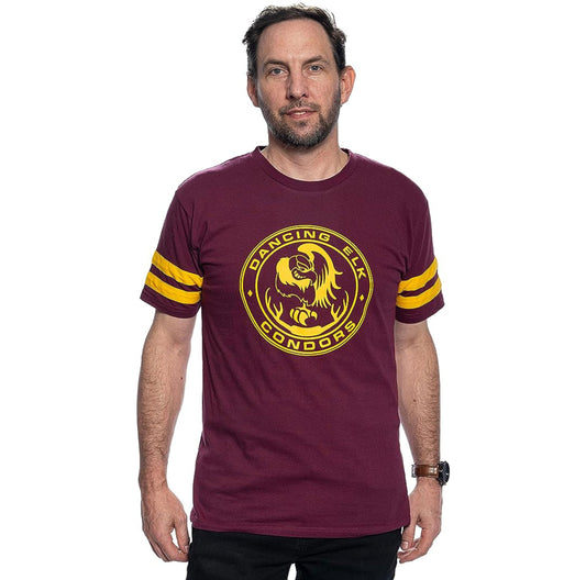 Dancing Elk Condors Halloween Costume T-Shirt Tee with Striped Sleeves Cosplay