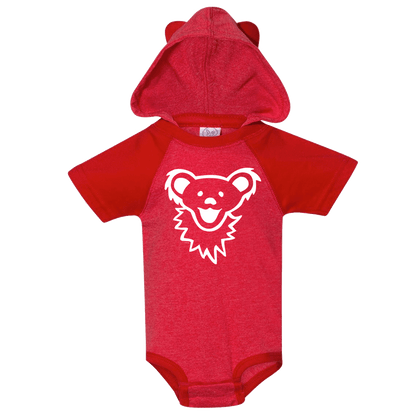 Grateful Dead Dancing Bear Face Hooded Baby One Piece