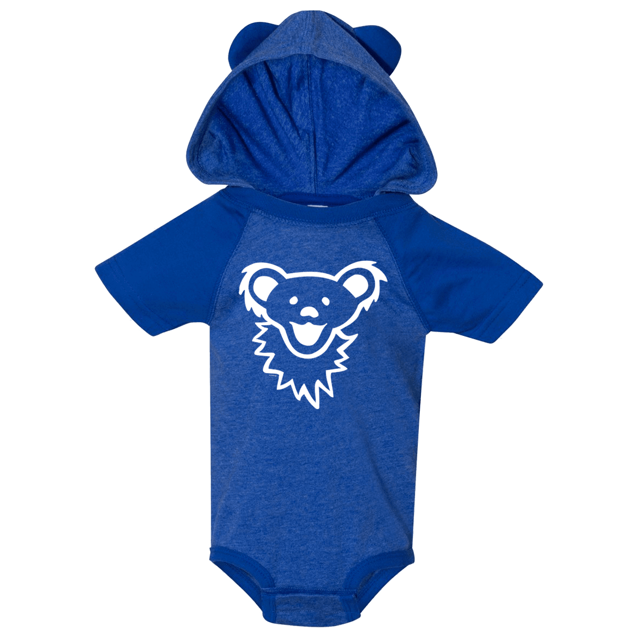 Grateful Dead Dancing Bear Face Hooded Baby One Piece