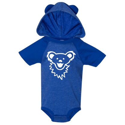 Grateful Dead Dancing Bear Face Hooded Baby One Piece