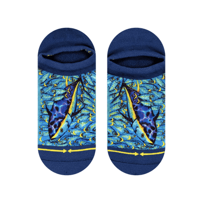 Tuna Adult No Show Socks With Art by Daniel Jean-Baptiste