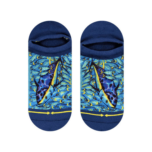 Tuna Adult No Show Socks With Art by Daniel Jean-Baptiste