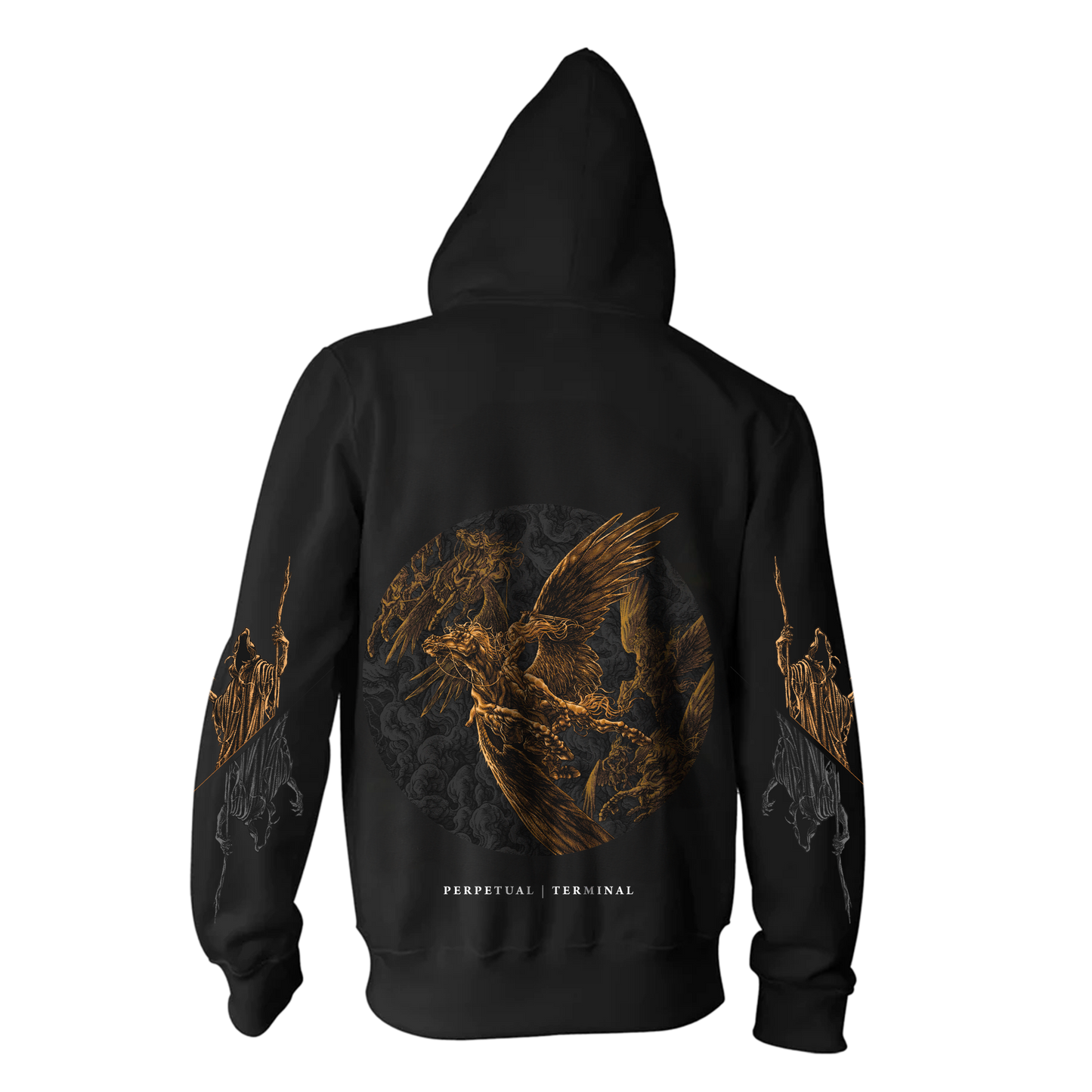Darkest Hour Dragon Mens Zip Up Hoodie