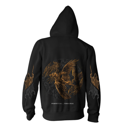 Darkest Hour Dragon Mens Zip Up Hoodie