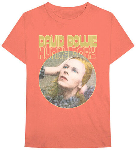 David Bowie Hunky Dory Portrait Orange Unisex Short Sleeve T-shirtLarge [T-Shirt]