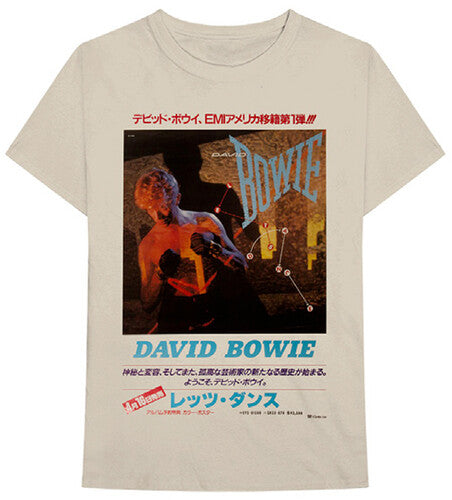 David Bowie Let's Dance Japanese Text Sand Unisex Short Sleeve T-shirt2XL [T-Shirt]