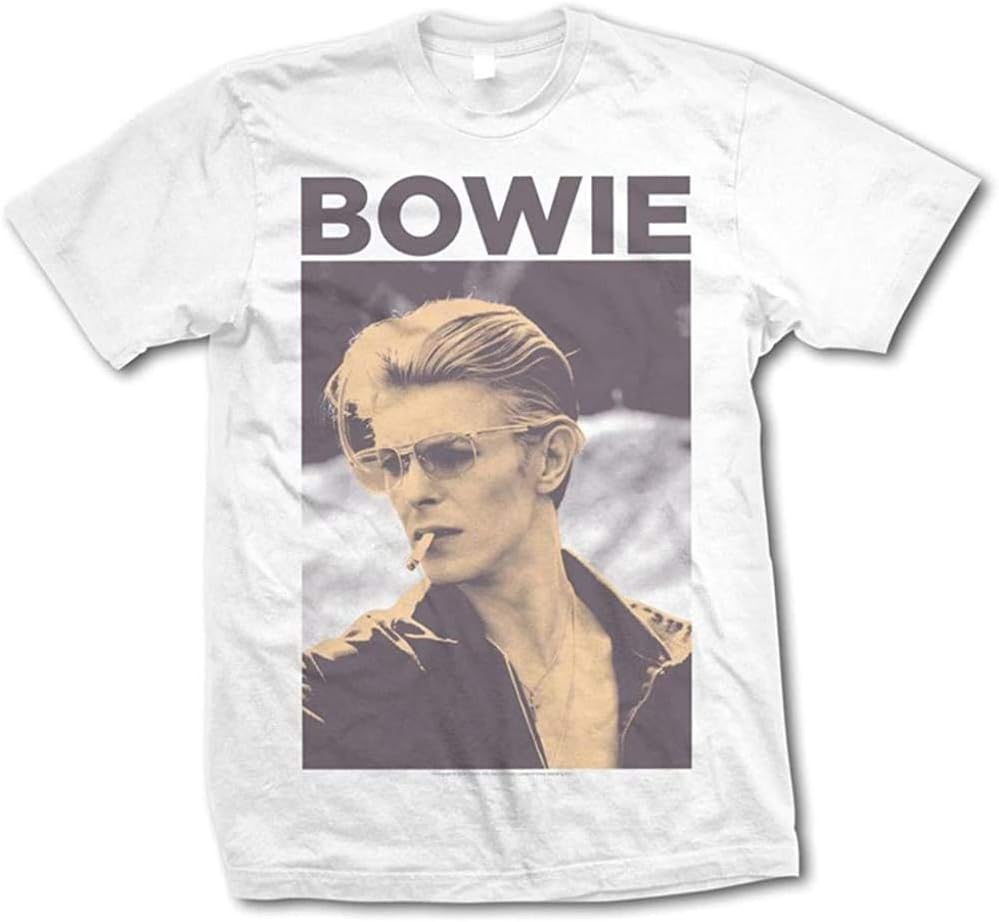 David Bowie Smoking Mens T-shirt- Officially Licensed - New