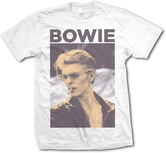 David Bowie Smoking Mens T-shirt- Officially Licensed - New